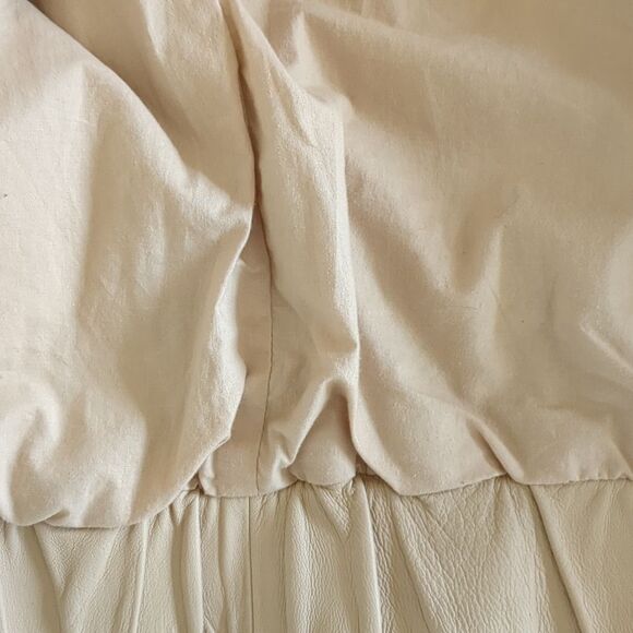 ForJoseph XS Buttery Soft Luxury Cream Leather Moto Jacket Coat - Picture 9 of 10